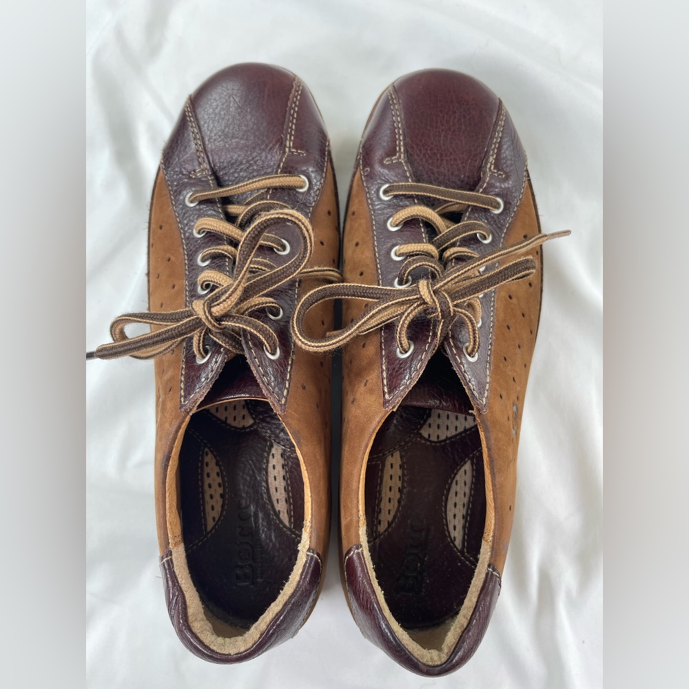 Born Hawkeye Brown Leather Lace Up Sneakers 9.5 - Picture 6 of 8